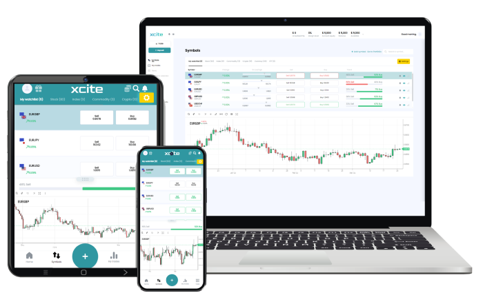 XCITE su computer, tablet e smartphone